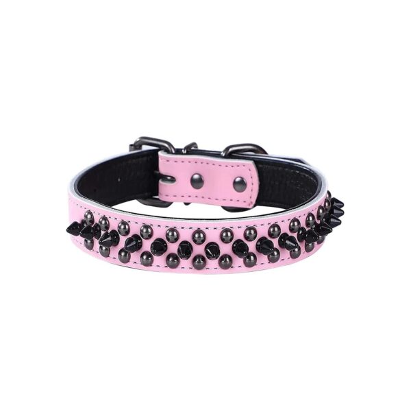 High-Quality Leather Spiked Studded Dog Collar for Pitbull Mastiff Poodle Boxer