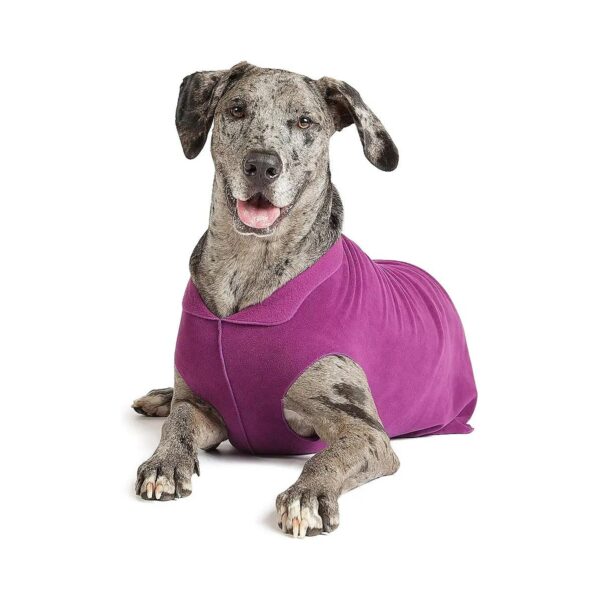 High-Quality Machine Washable Fleece Dog Coat for Dogs of All Sizes Eggplant Color