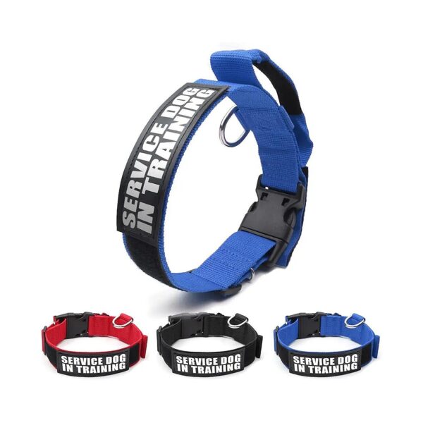 High-Quality Nylon Tactical Dog Collar with Reflective Patch for Small Male Dogs