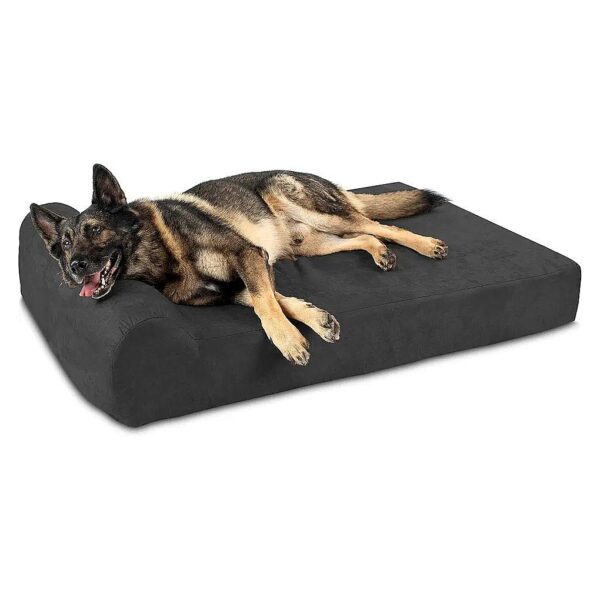 High-Quality Orthopedic Dog Bed for Large Dogs with Headrest and Washable Cover