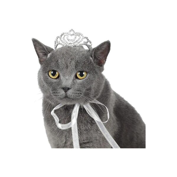 High-Quality Pet Tiara Crown with Rhinestones for Mini Dogs Costume Holiday