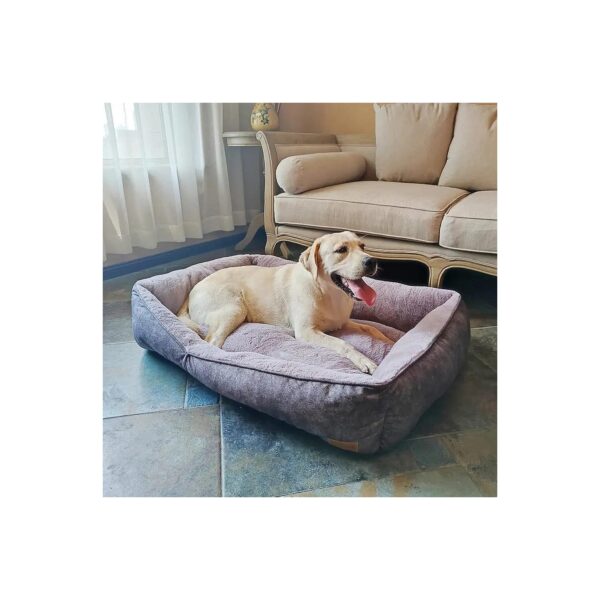 High-Quality Polyester Dog Bed for Large Breeds with No-Slip Bottom and Easy Wash