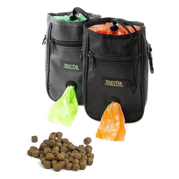 High-Quality Polyester Dog Treat Bag with Carabiner Hook and Poop Bag Holder