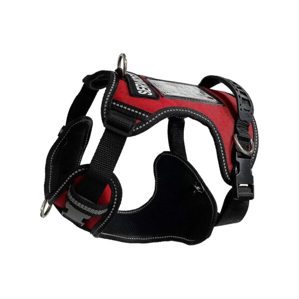 High-Quality Red Mesh Dog Harness with Comfortable Padding