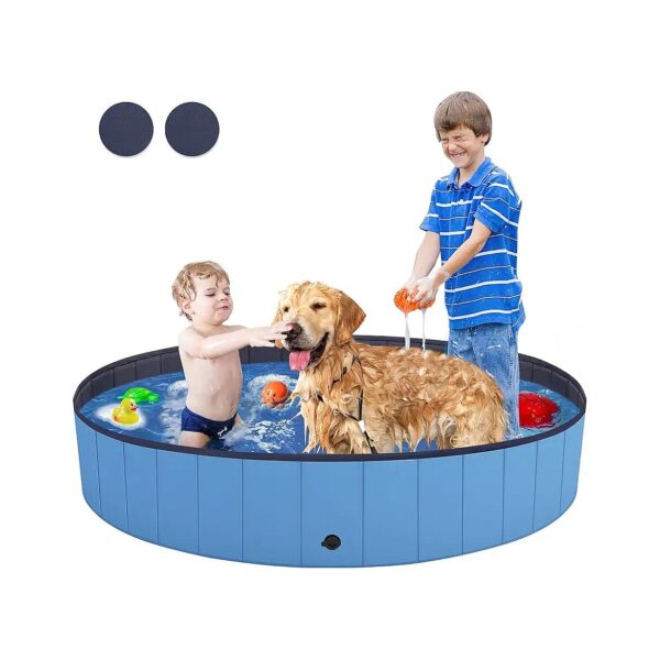 High-Strength PP Board Kiddie Pool for Large Dogs 63X12Inches Quick Setup