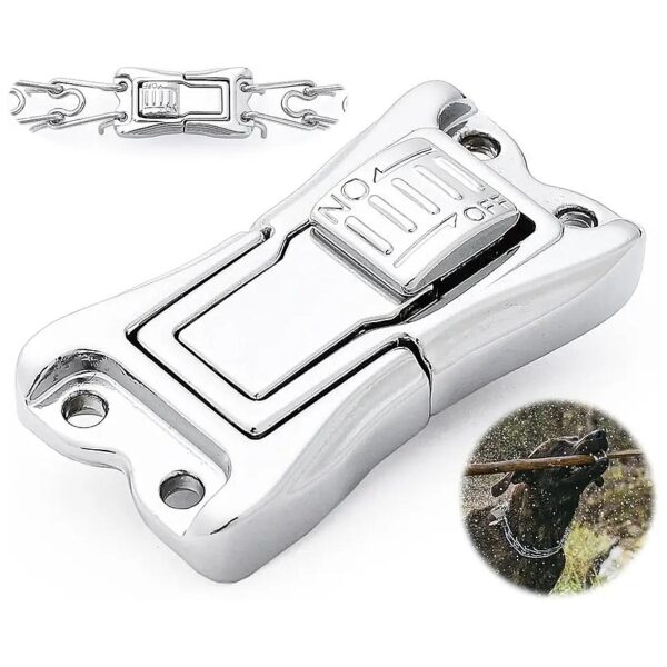 High-Strength Quick Release Buckle for Prong Collars, Chrome-Plated for Durability