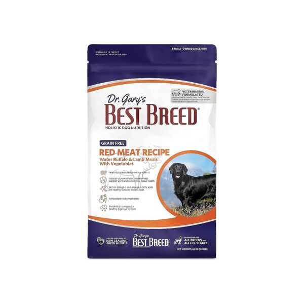 Holistic Grain-Free Red Meat Recipe for All Breeds and Sizes, Senior Dogs