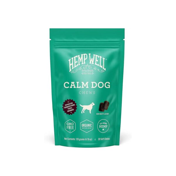 Holistic Hemp and Melatonin Dog Calming Chews for Everyday Anxiety Relief in Dogs