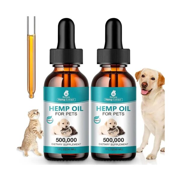 Holistic Pet Anxiety Relief Oil for Dogs and Cats with Organic Hemp Extract