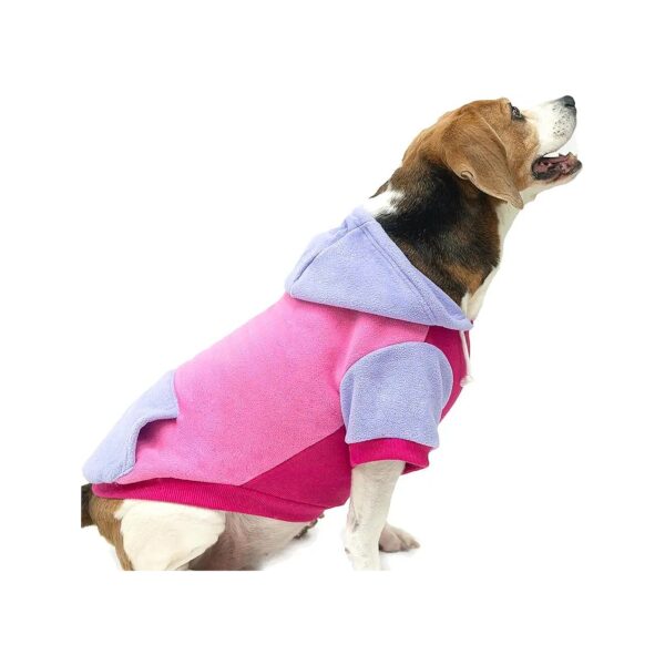 Hooded Fleece Dog Sweater with Soft Fleece Material for Autumn Winter Wearing