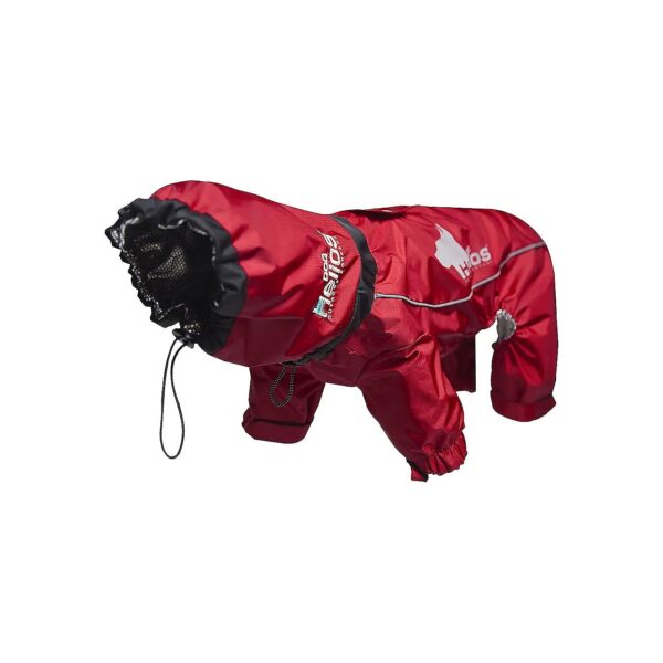 Hooded Waterproof Windproof Insulated Full Bodied Pet Dog Jacket Coat XS Red