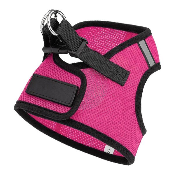 Hot Pink Mesh Harness with Blank Patch for Small to Large Dogs 22-25 inches Girth