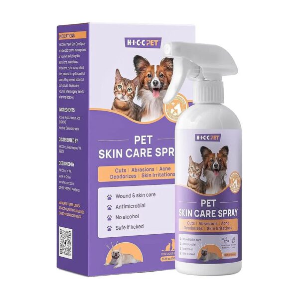 Hot Spot Skin Relief Spray for Dogs and Cats with Itchy Skin and Allergies