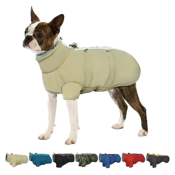 Hot and Warm Waterproof Dog Coat with Fleece Lining for Small Breeds Brown Size S