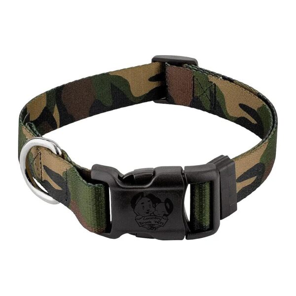 Huge Choice Dog Collar with Woodland Camouflage Pattern and Various Sizes Available