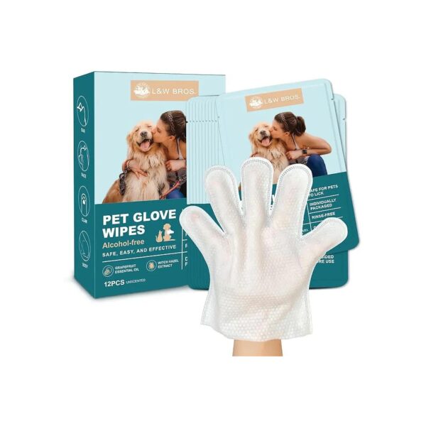 Hypoallergenic Pet Wipe Gloves for Safe and Convenient Grooming