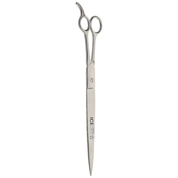 Ice Tempered Stainless Steel Straight Barber Scissors with Beveled Edge