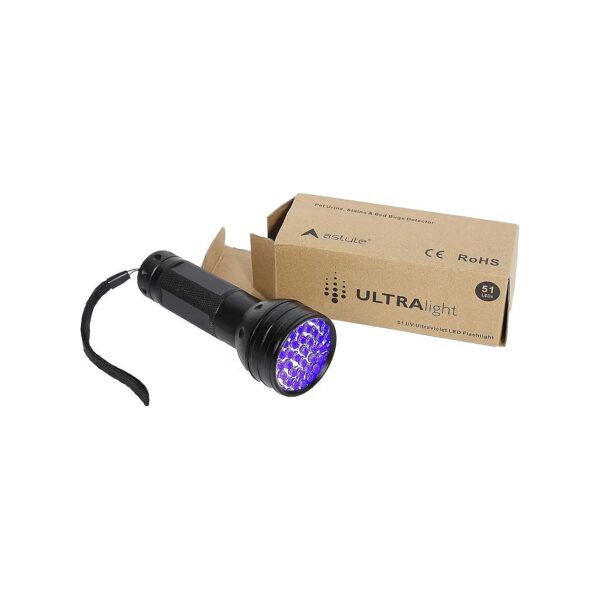 Identify and Eliminate Pet Stains and Bed Bugs with ULTRAlight UV Flashlight