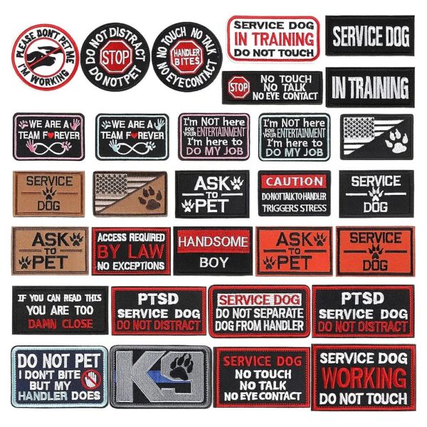 In Training Dog Patch Removable Do Not Pet Embroidery Hooks and Loops Fast