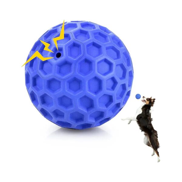 Indestructible Squeaky Dog Ball for Large Breeds Relieves Anxiety and Cleans Teeth