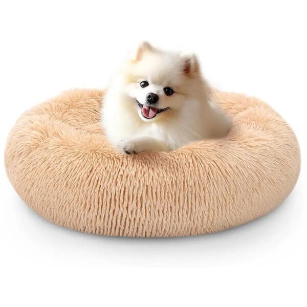 Indoor Snoozer for Small Breeds with Washable Faux Fur Dog Bed