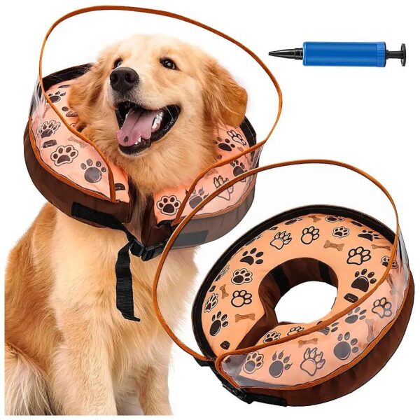 Inflatable Dog Cone for Large Dogs - Perfect Solution for Pets after Surgery or Injuries