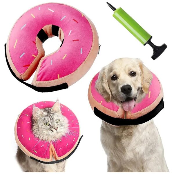 Inflatable Recovery Cone Collar, Soft and Adjustable for Dogs After Surgery