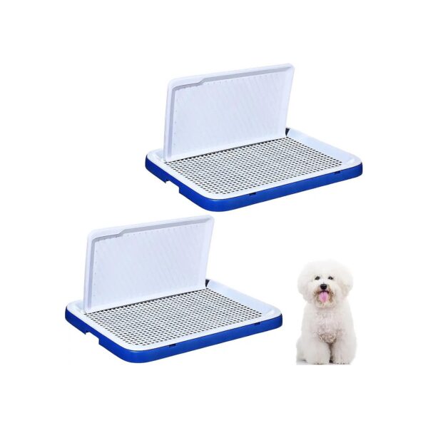 Innovative 2-Piece Dog Potty Set with Pee Pad Holder and Reusable Training Tray