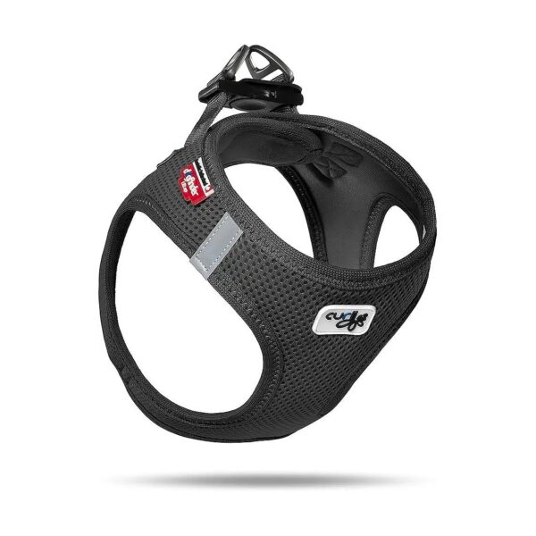 Innovative Step-in Dog Harness with Padded Black Air-Mesh Material for Comfort