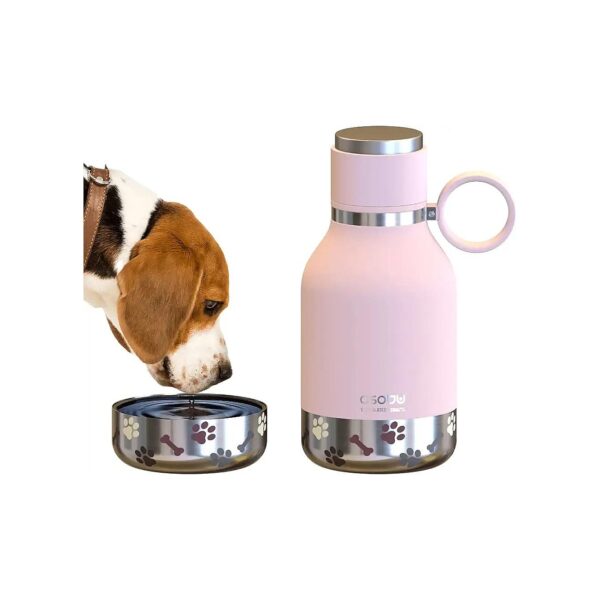 Insulated Stainless Steel Bottle with Detachable Dog Bowl for Human - 37 Ounces