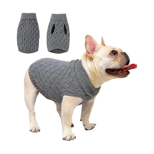 Insulated Warm Dog Turtleneck Sweater for Cold Weather