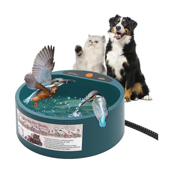 Intelligent Temperature Control 2L Heated Pet Bowl for Dogs, Cats, and Chickens