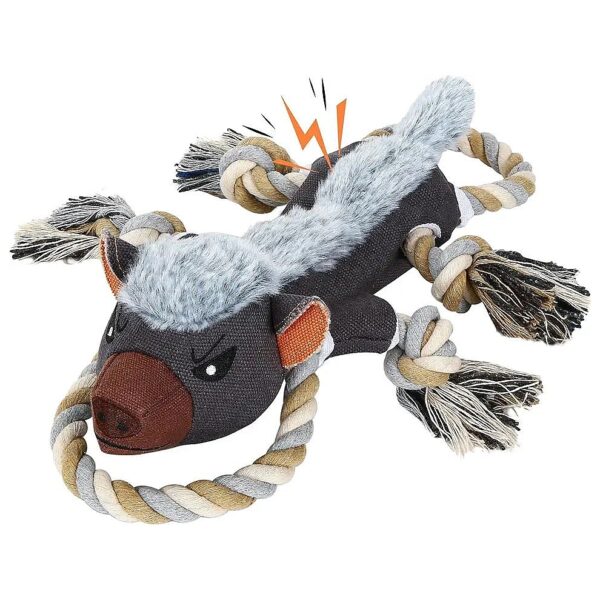 Interactive Dog Chew Toys with Tough Rope and Canvas for Large Dog Breeds