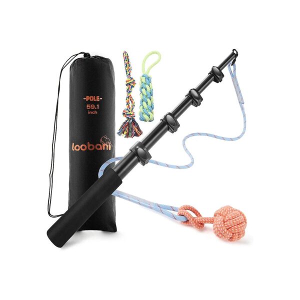 Interactive and Durable Dog Flirt Pole for Small to Large Dogs