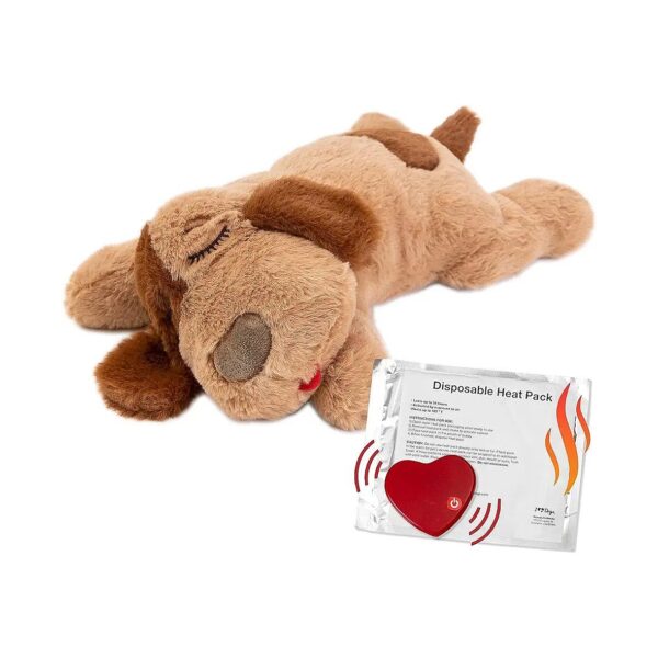 Intuitive Puppy Toy with Heartbeat and Cuddler Pillow for Stress Relief