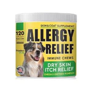 Itchy Skin and Hot Spot Relief for Dogs with Omega 3 and Probiotics