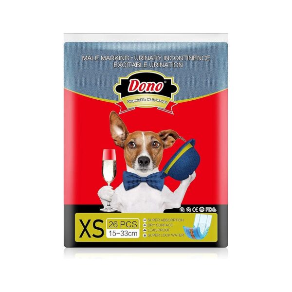 Jeans-Style Disposable Dog Diapers for Male Dogs with Excitable Urination