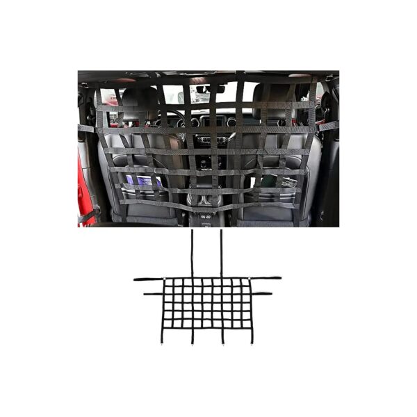 Jeep Wrangler JK JL Gladiator JT Pet Net Back Seat Divider for Dogs