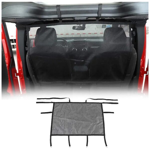 Jeep Wrangler JK JL Gladiator JT Rear Seat Divider Net Mesh for Pet Dog Car Barrier