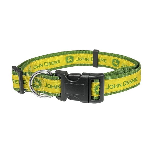 John Deere Licensed Pet Collar for Dogs Cats Medium Adjustable Nylon Buckle