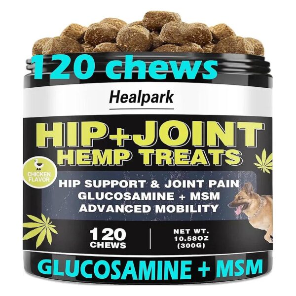 Joint Mobility and Pain Relief for Dogs with Hemp and Glucosamine Chews