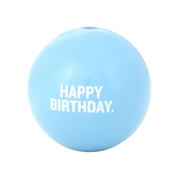 Joyful Blue Treat-Dispensing Dog Toy for Happy Birthday Celebration