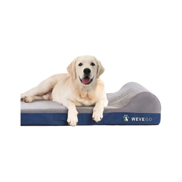 Jumbo Orthopedic Dog Bed with Gel Memory Foam Support and Waterproof Liner