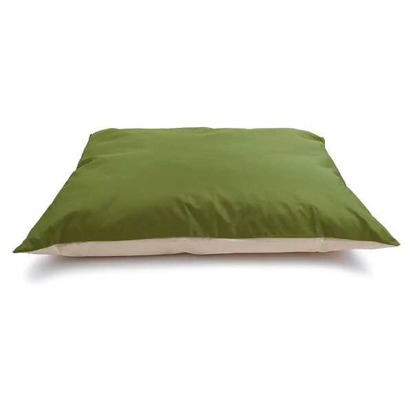 Khaki Green Tan Indoor Outdoor Pillow Style Dog Bed with Waterproof Fabric