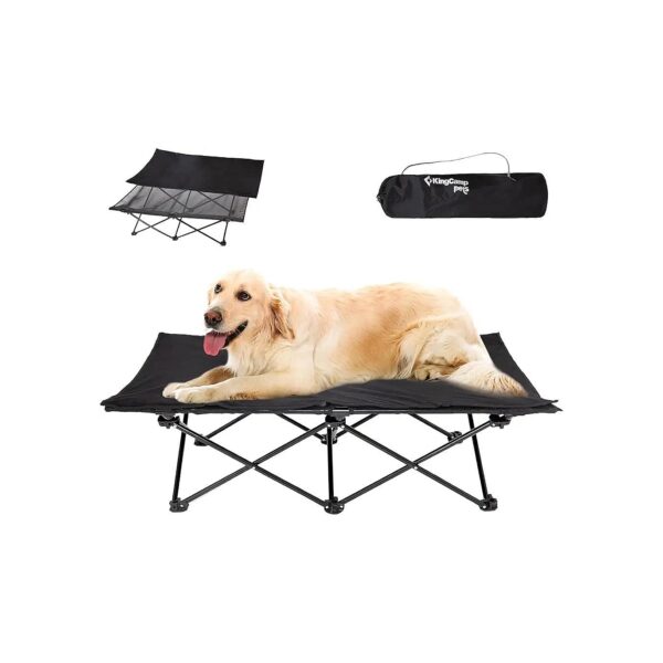 KingCamp Dog Bed with Elevated Frame, Separate Sleeping Mat, and Carrying Bag