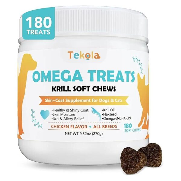 Krill Omega 3 Chews For Dogs And Cats With Allergy Relief And Skin Health