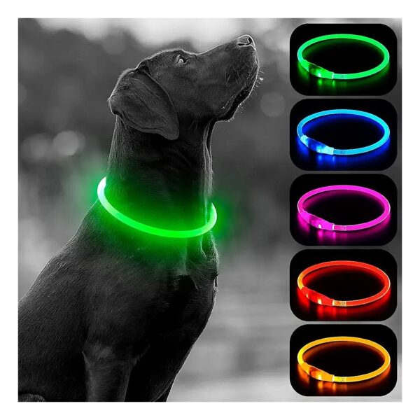 LED Dog Collar for Night Walking - Waterproof and Rechargeable Glow Collar for Pet Safety