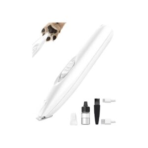 LED Lit Low Noise Ceramic Dog Paw Trimmer for Small Pets