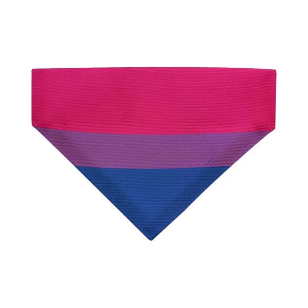 LGBTQIA+ Pet Collar Scarf Bib for Medium to Larger Dogs with Bi Flag Colors