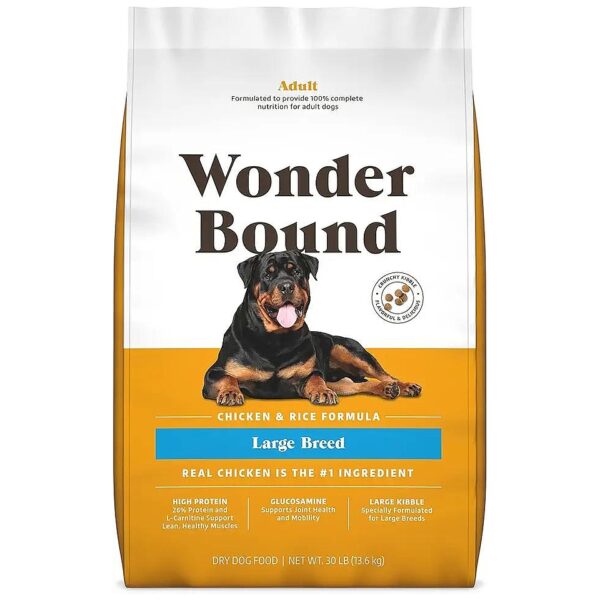 Large Breed Adult Dog Food with Omega 3 and Omega 6 Fatty Acids for Healthy Skin and Coat